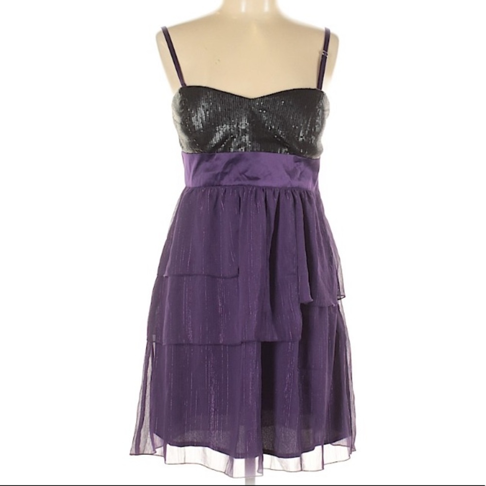 Walter by Walter Baker black and purple sequin dress size small